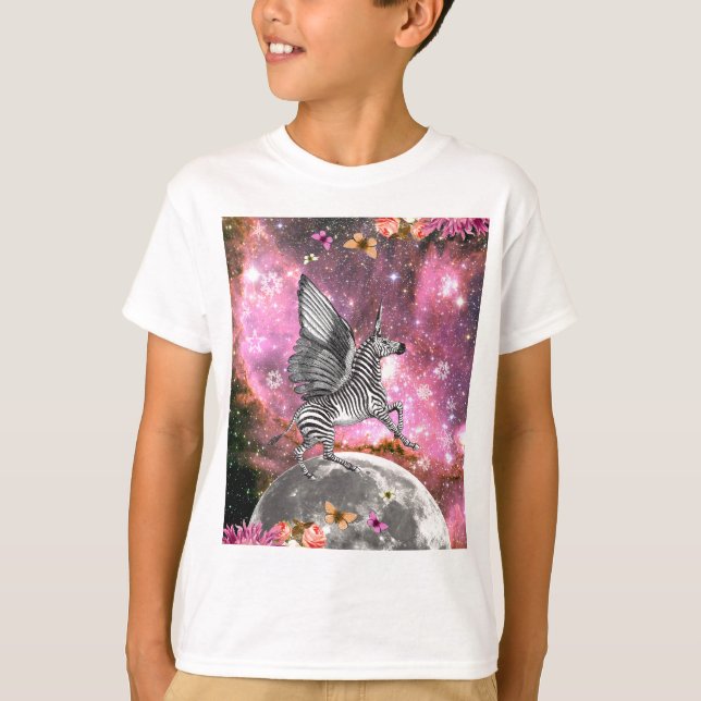 Unicorn Zebra Pegasus T-shirt (Framsida)