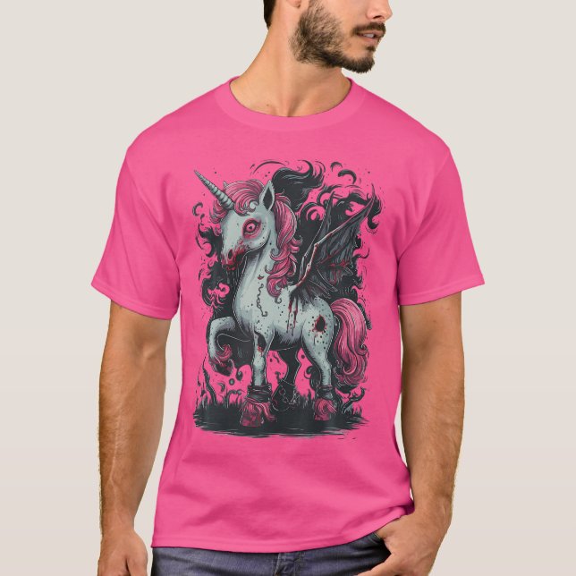 Unicorn Zombie T Shirt (Framsida)