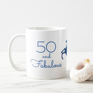 Unicornälskare 50 och sagolik födelsedag kaffemugg