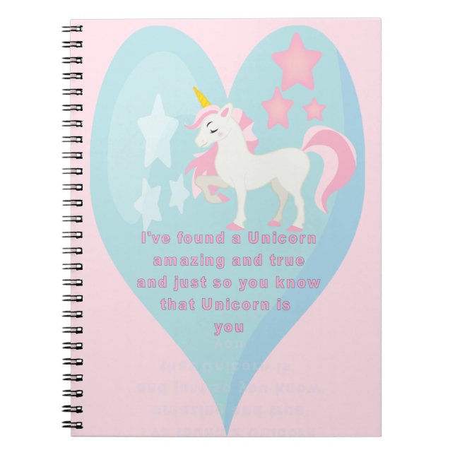 Unicornanteckningsbok Anteckningsbok (Framsidan)