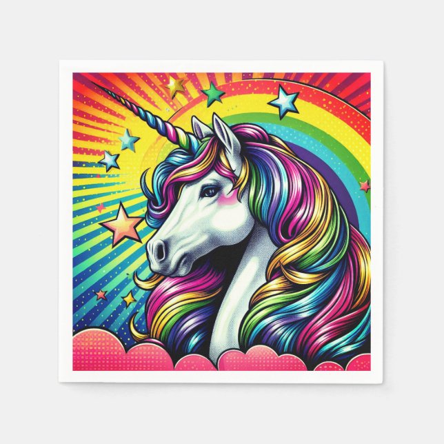 Unicornapkins! Pappersservett (Framsidan)