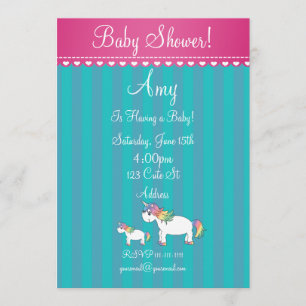Unicornbaby showerinbjudan inbjudningar