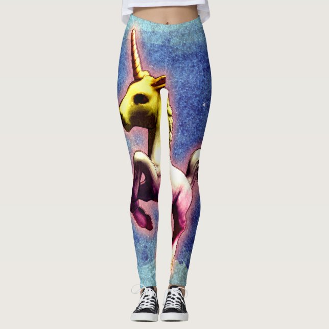 Unicorndamasker (galaxShimmer) Leggings (Framsida)