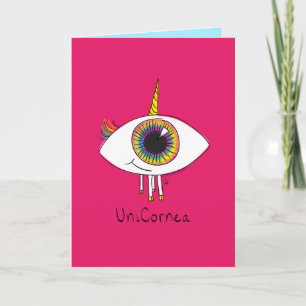 Unicornea - Rainbow Unicorn Öga Greeting Card Kort