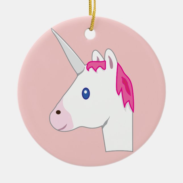 Unicornemoji Julgransprydnad Keramik (Framsidan)
