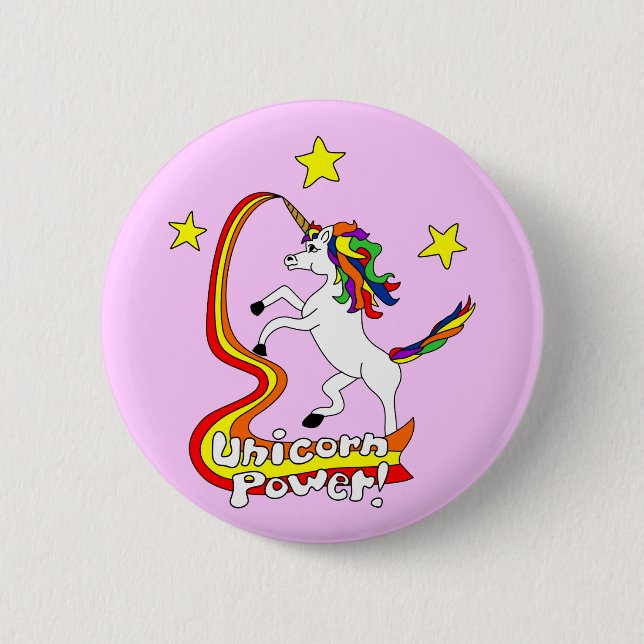 Unicornen driver! knapp (Framsida)