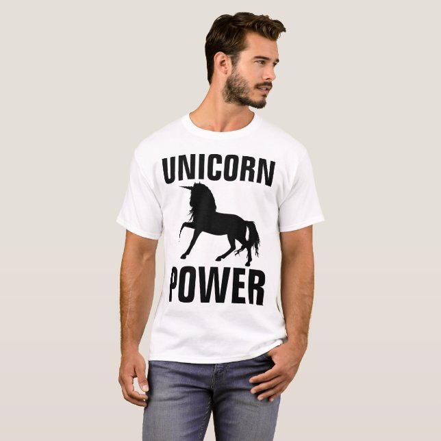UNICORNEN DRIVER t-skjortor Tee Shirt (Hel framsida)