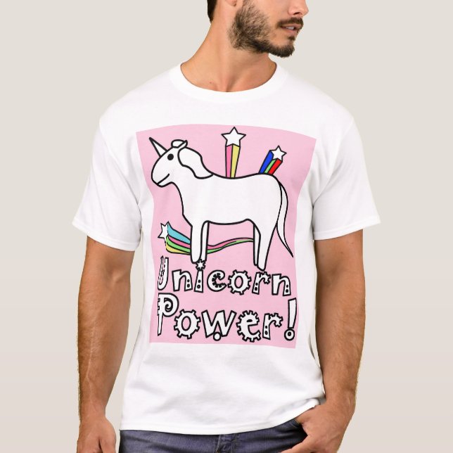 Unicornen driver! tee shirt (Framsida)