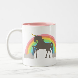 Unicornen driver Två-Tonad mugg