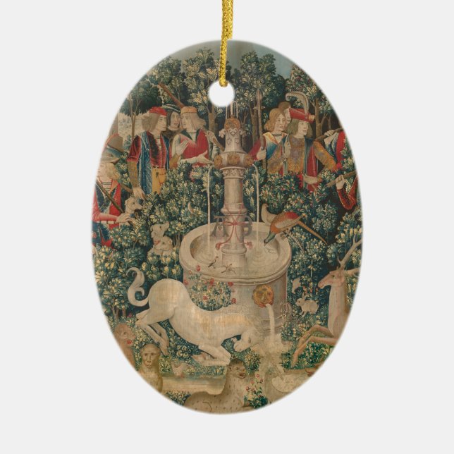 Unicornen finnas julgransprydnad keramik (Framsidan)