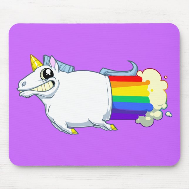 Unicornen fiser Mousepad Musmatta (Framsidan)