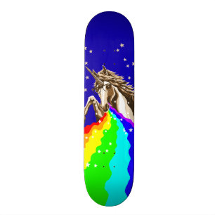 Unicornen pukes regnbågen skateboard bräda 20 cm