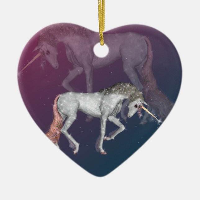 Unicornfantasi Julgransprydnad Keramik (Framsidan)