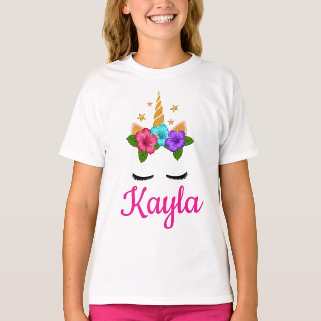 Unicornfödelsedag T Shirt (Framsida)