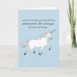 Unicornfödelsedagkort Kort