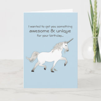 Unicornfödelsedagkort Kort