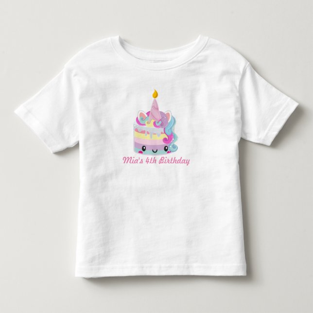 Unicornfödelsedagskjorta Tee Shirt (Framsida)