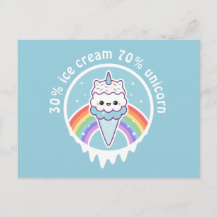 Unicornglasskotte Vykort