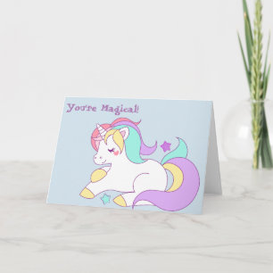 Unicornhälsningkort Kort