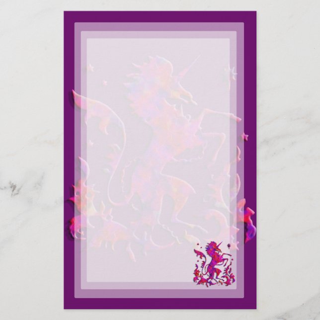 Unicornhärold: Rosor och lilor Brevpapper (Framsida)