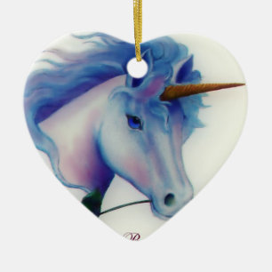 Unicornhjärta Julgransprydnad Keramik