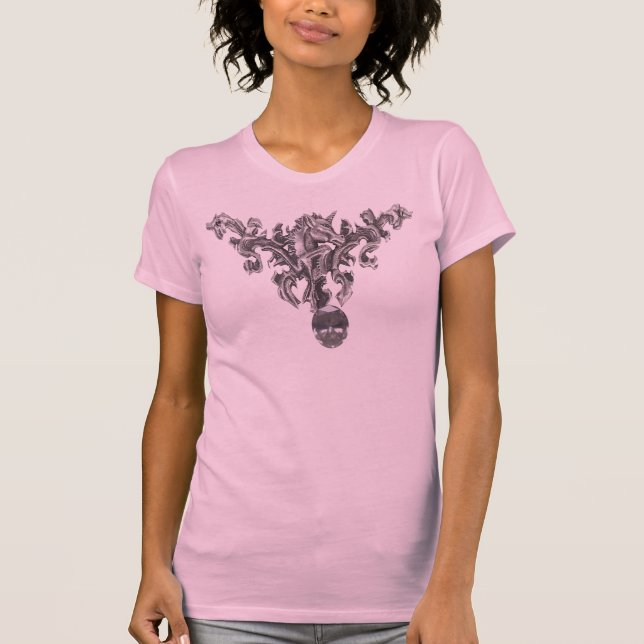 Unicornhuvud- och diamantcamisol tee (Framsida)