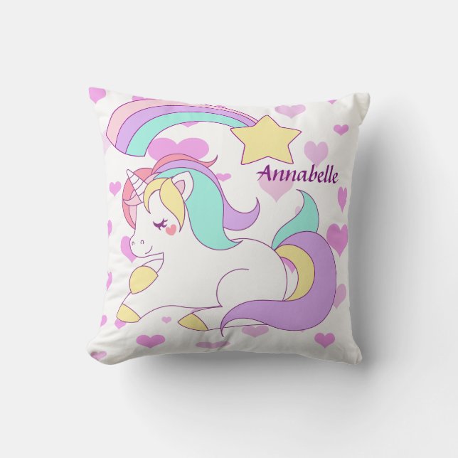 Unicornillustration Kudde (Framsida)