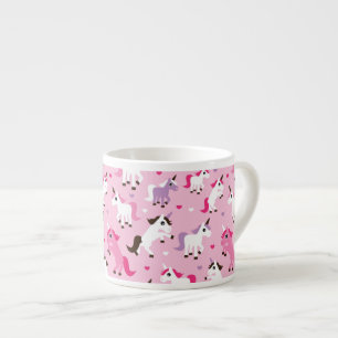 unicornillustrationen lurar bakgrund espressomugg