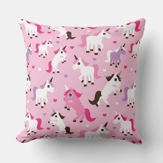 unicornillustrationen lurar bakgrund kudde (Framsida)