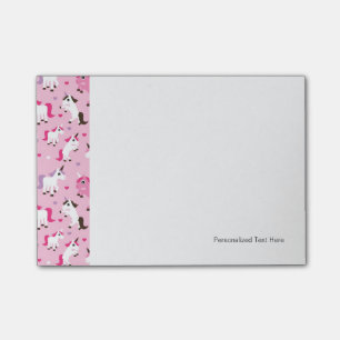 unicornillustrationen lurar bakgrund post-it block