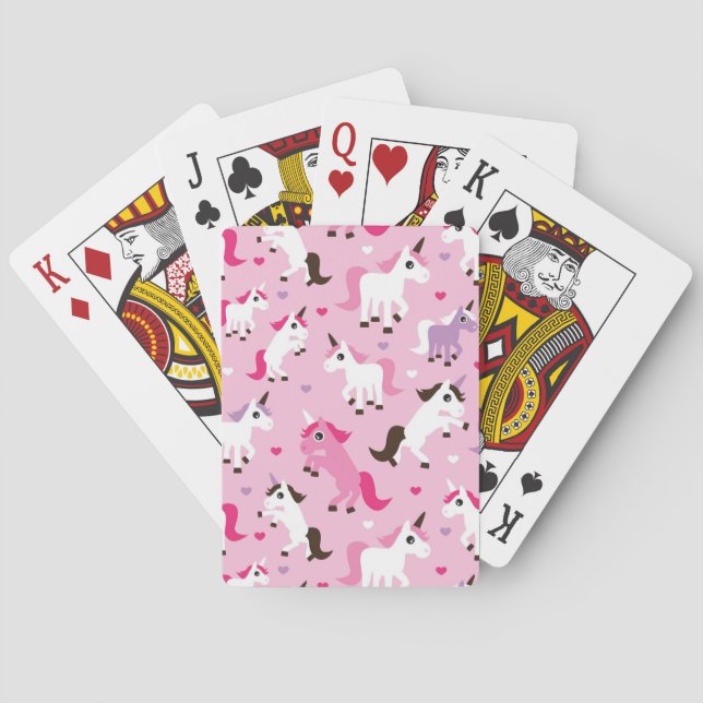 unicornillustrationen lurar bakgrund spel kort (Baksidan)