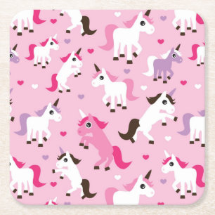 unicornillustrationen lurar bakgrund underlägg papper kvadrat