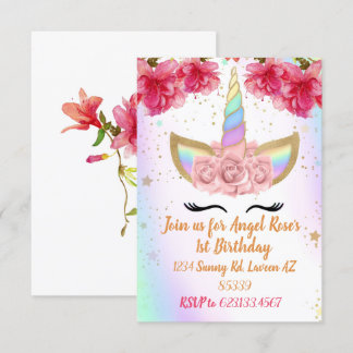 Unicorninbjudan Inbjudningar