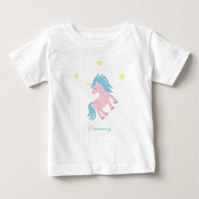 Unicornio rosa t shirt (Framsida)