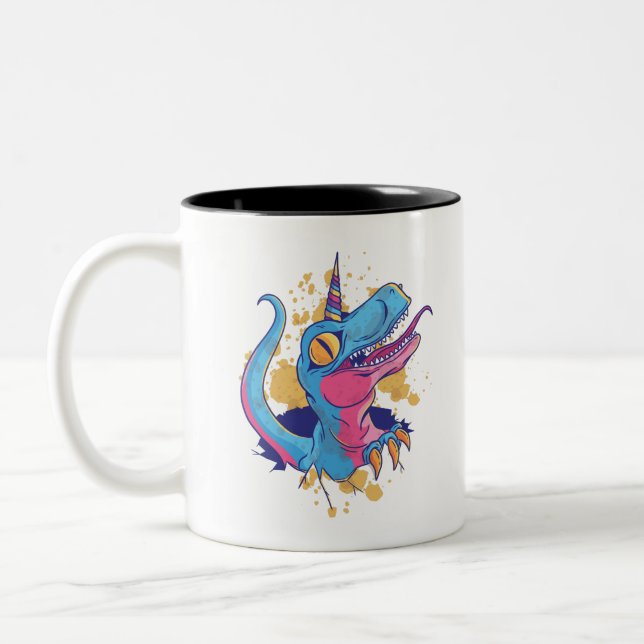 Unicornisaurus Två-Tonad Mugg (Vänster)