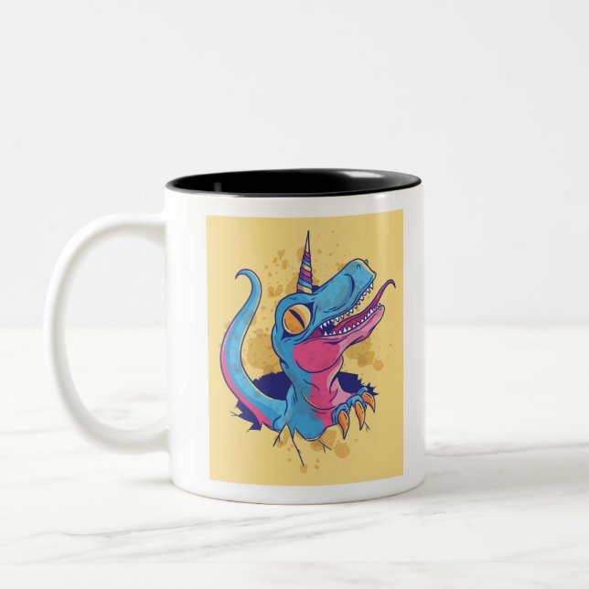 Unicornisaurus Två-Tonad Mugg (Vänster)