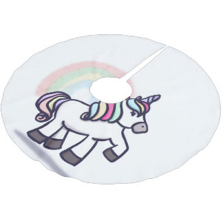 Unicornjul Julgransmatta Borstad Polyester