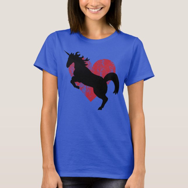 Unicornkärlek- och tiefärgcoolness. t shirt (Framsida)
