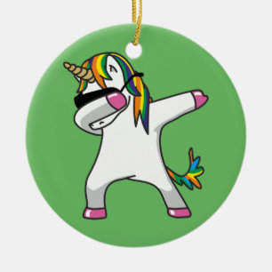 Unicornklickprydnad Julgransprydnad Keramik