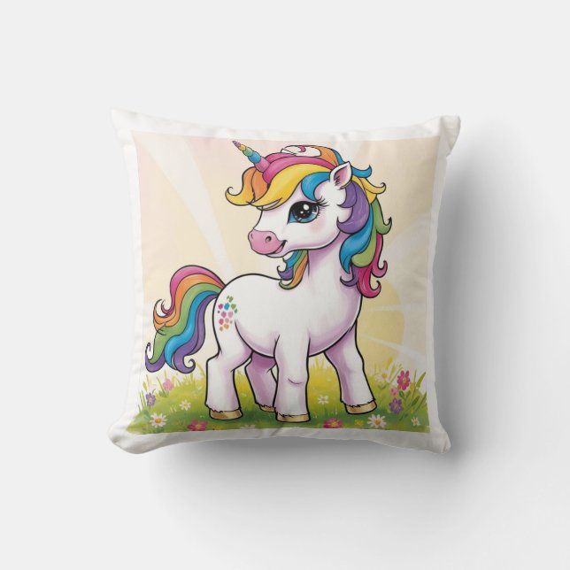 Unicornkudde i baby kudde (Framsida)