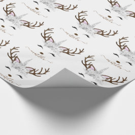 Unicornmajs silver glitter i Elegant under jul Presentpapper
