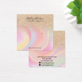 Unicornmarmorstammarna i guld ger visning fyrkantigt visitkort