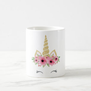 Unicornmugg, glitterUnicornmugg, blom- Unicorn Kaffemugg