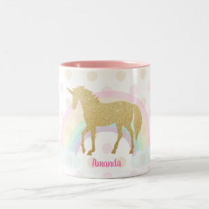Unicornmugg, glitterUnicornmugg Två-Tonad Mugg