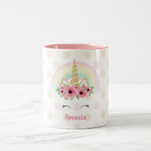 Unicornmugg, glitterUnicornmugg Två-Tonad Mugg
