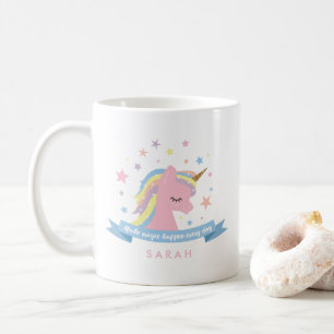 Unicornmugg - "gör magi att hända varje dag ", kaffemugg