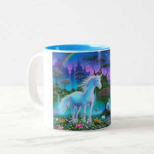 Unicornmugg (vithandtaget) Två-Tonad mugg