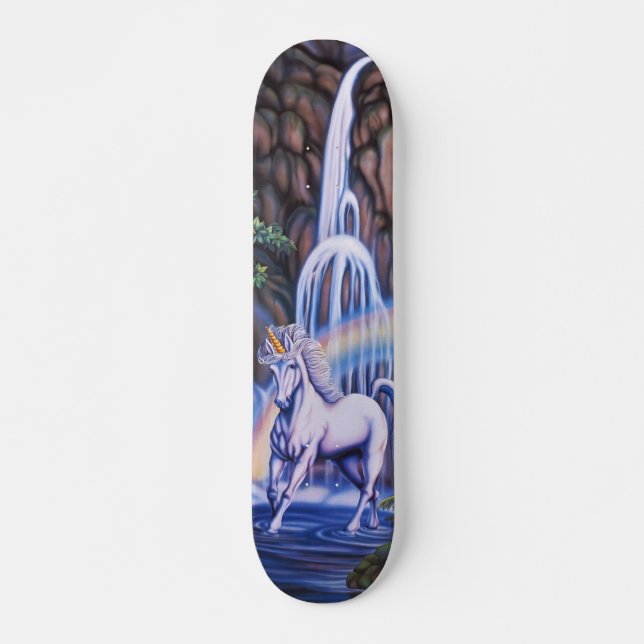 Unicornnedgångskateboard Mini Skateboard Bräda 18,5 Cm (Framsida)
