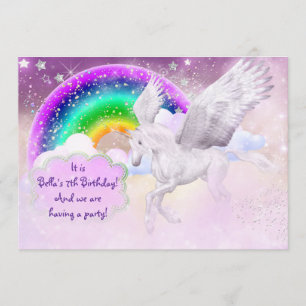 Unicornpartyinbjudan Inbjudningar