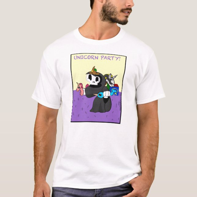 Unicornpartyskjorta T-shirt (Framsida)